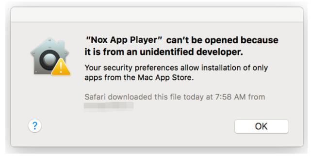 allowing emulator to open mac